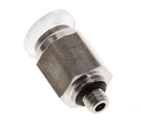 Racor de 6mm x M 5 con rosca macho PA/Acero inoxidable EPDM