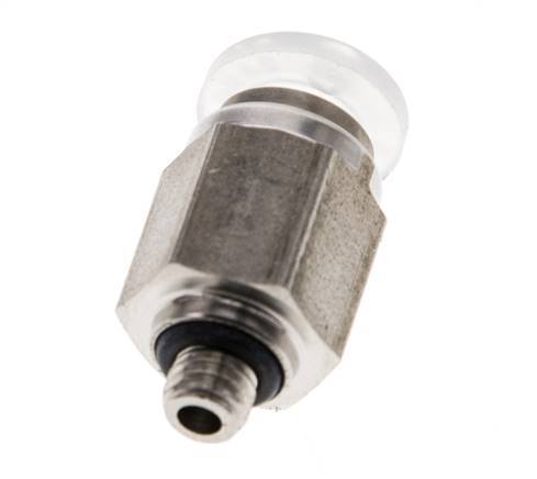 Racor de 6mm x M 5 con rosca macho PA/Acero inoxidable EPDM