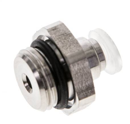 Racor de 4mm x G1/4'' con rosca macho PA/Acero inoxidable EPDM