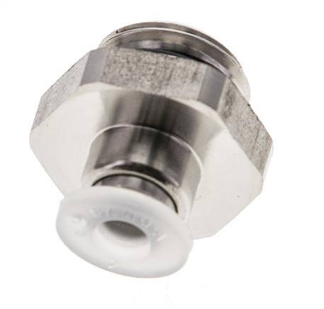 Racor de 4mm x G1/4'' con rosca macho PA/Acero inoxidable EPDM