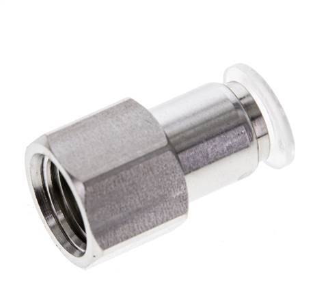 Racor de 8mm x G1/4'' con rosca hembra Acero inoxidable/PA EPDM/PTFE