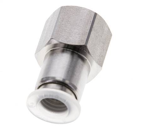 Racor de 8mm x G1/4'' con rosca hembra Acero inoxidable/PA EPDM/PTFE