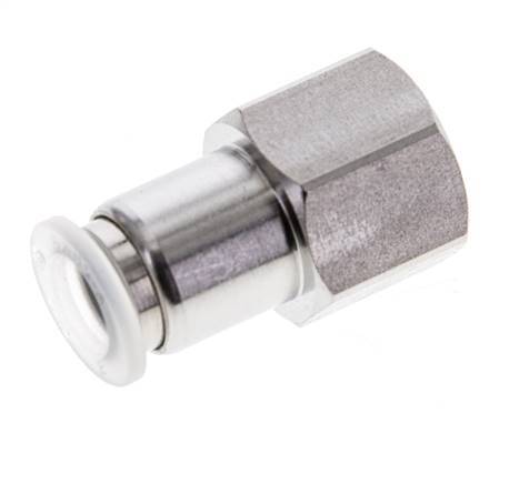 Racor de 8mm x G1/4'' con rosca hembra Acero inoxidable/PA EPDM/PTFE