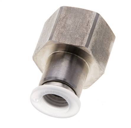Racor de 10mm x G1/2'' con rosca hembra Acero inoxidable/PA EPDM/PTFE