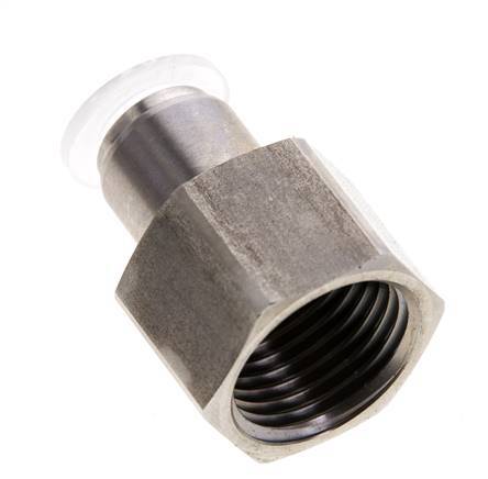 Racor de 10mm x G1/2'' con rosca hembra Acero inoxidable/PA EPDM/PTFE