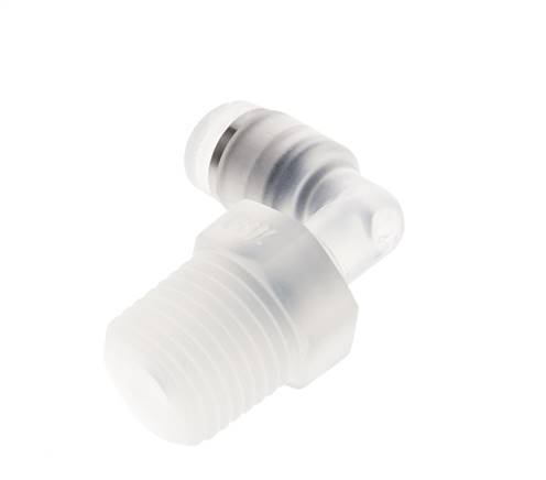 Racor de 4mm x R1/4'' 90deg con rosca macho Latón FKM Giratorio