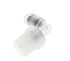 Racor de 4mm x R1/4'' 90deg con rosca macho Latón FKM Giratorio