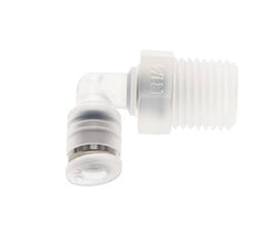 Racor de 4mm x R1/4'' 90deg con rosca macho Latón FKM Giratorio