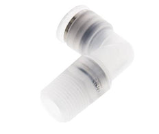 Codo de 90 grados 10mm x R3/8'' con rosca macho latón FKM giratorio