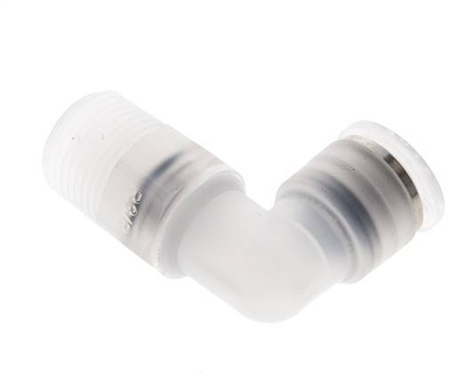 Codo de 90 grados 10mm x R3/8'' con rosca macho latón FKM giratorio