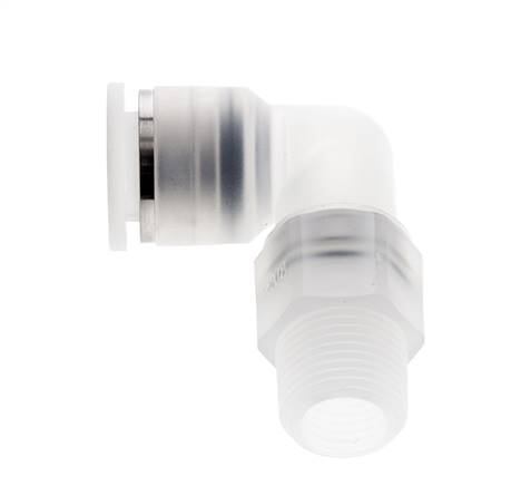 Codo de 90 grados 12mm x R3/8'' con rosca macho Latón FKM Giratorio
