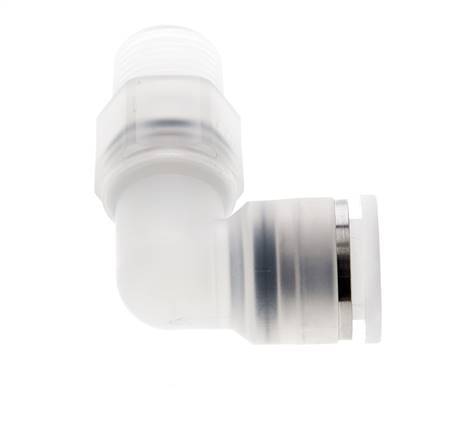Codo de 90 grados 12mm x R3/8'' con rosca macho Latón FKM Giratorio
