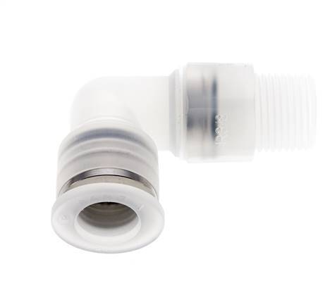 Codo de 90 grados 12mm x R3/8'' con rosca macho Latón FKM Giratorio
