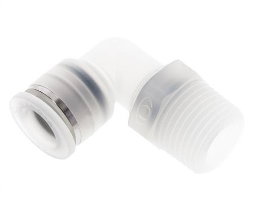 Codo de 90 grados 12mm x R1/2'' con rosca macho latón FKM giratorio
