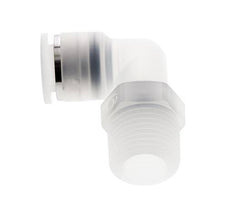 Codo de 90 grados 12mm x R1/2'' con rosca macho latón FKM giratorio