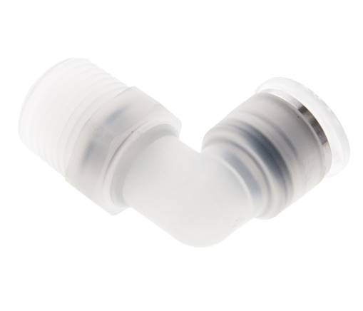 Codo de 90 grados 12mm x R1/2'' con rosca macho latón FKM giratorio