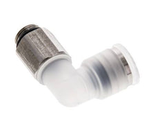 Codo de 90 grados 8mm x G1/8'' con rosca macho PA/Acero inoxidable EPDM Giratorio