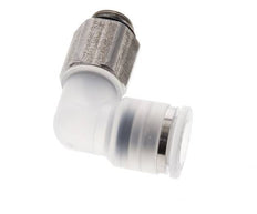 Codo de 90 grados 8mm x G1/8'' con rosca macho PA/Acero inoxidable EPDM Giratorio