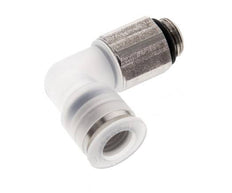 Codo de 90 grados 8mm x G1/8'' con rosca macho PA/Acero inoxidable EPDM Giratorio