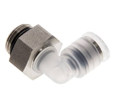 Racor de 6mm x G1/4'' 90deg con rosca macho PA/Acero inoxidable EPDM Giratorio