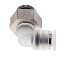 Racor de 6mm x G1/4'' 90deg con rosca macho PA/Acero inoxidable EPDM Giratorio