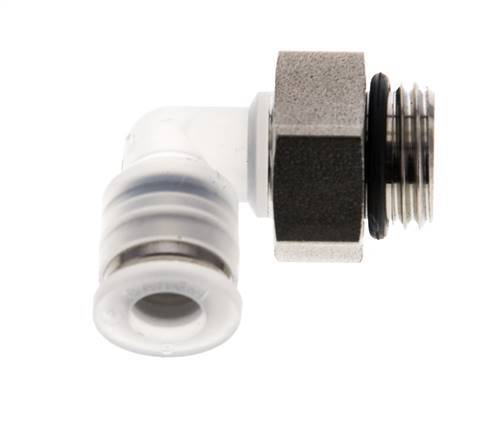 Racor de 6mm x G1/4'' 90deg con rosca macho PA/Acero inoxidable EPDM Giratorio