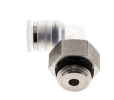 Racor de 6mm x G1/4'' 90deg con rosca macho PA/Acero inoxidable EPDM Giratorio