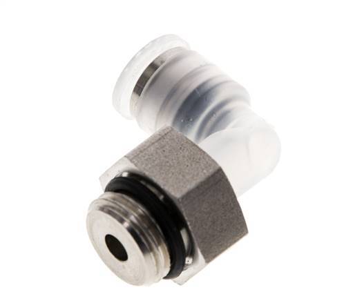 Racor de 6mm x G1/4'' 90deg con rosca macho PA/Acero inoxidable EPDM Giratorio