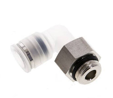 8mm x G1/4'' 90deg Elbow Push-in Fitting with Male Threads PA/Stainless Steel EPDM Rotatable