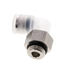 8mm x G1/4'' 90deg Elbow Push-in Fitting with Male Threads PA/Stainless Steel EPDM Rotatable