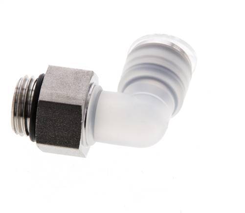 8mm x G1/4'' 90deg Elbow Push-in Fitting with Male Threads PA/Stainless Steel EPDM Rotatable