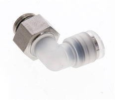 8mm x G1/4'' 90deg Elbow Push-in Fitting with Male Threads PA/Stainless Steel EPDM Rotatable