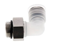 Codo de 90 grados 10mm x G3/8'' con rosca macho PA/Acero inoxidable EPDM Giratorio