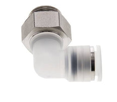 Codo de 90 grados 10mm x G3/8'' con rosca macho PA/Acero inoxidable EPDM Giratorio