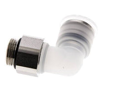 Codo de 90 grados 12mm x G3/8'' con rosca macho PA/Acero inoxidable EPDM Giratorio