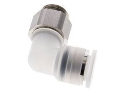 Codo de 90 grados 12mm x G3/8'' con rosca macho PA/Acero inoxidable EPDM Giratorio