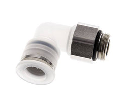 Codo de 90 grados 12mm x G3/8'' con rosca macho PA/Acero inoxidable EPDM Giratorio