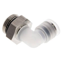Codo de 90 grados 10mm x G1/2'' con rosca macho PA/Acero inoxidable EPDM Giratorio