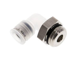Codo de 90 grados 10mm x G1/2'' con rosca macho PA/Acero inoxidable EPDM Giratorio