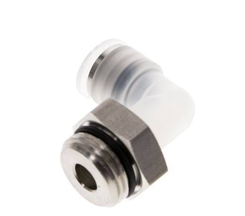 Codo de 90 grados 10mm x G1/2'' con rosca macho PA/Acero inoxidable EPDM Giratorio