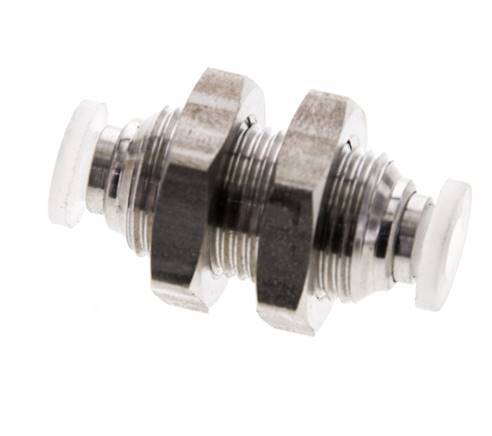 Racor de 4 mm Acero inoxidable/PA EPDM/PTFE Pasamuros