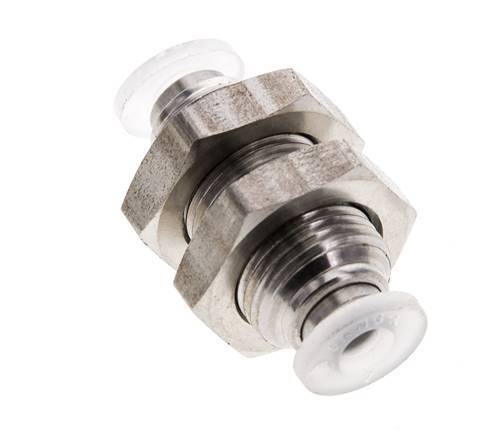 Racor de 4 mm Acero inoxidable/PA EPDM/PTFE Pasamuros