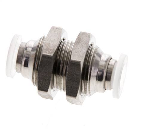 Racor de 6mm Acero inoxidable/PA EPDM/PTFE Pasamuros