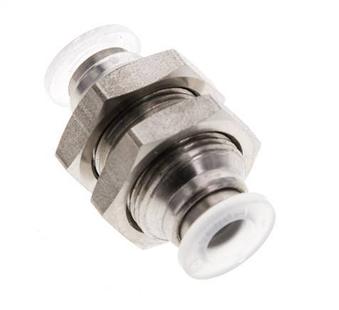 Racor de 6mm Acero inoxidable/PA EPDM/PTFE Pasamuros