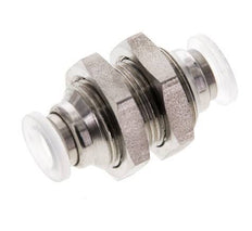 Racor de 6mm Acero inoxidable/PA EPDM/PTFE Pasamuros