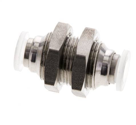 Racor de 6mm Acero inoxidable/PA EPDM/PTFE Pasamuros