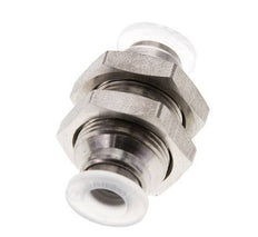Racor de 6mm Acero inoxidable/PA EPDM/PTFE Pasamuros