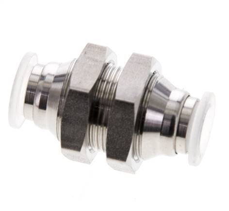 Racor de 8mm Acero inoxidable/PA EPDM/PTFE Pasamuros