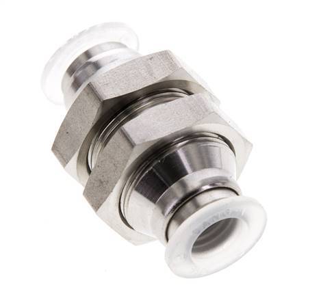 Racor de 8mm Acero inoxidable/PA EPDM/PTFE Pasamuros