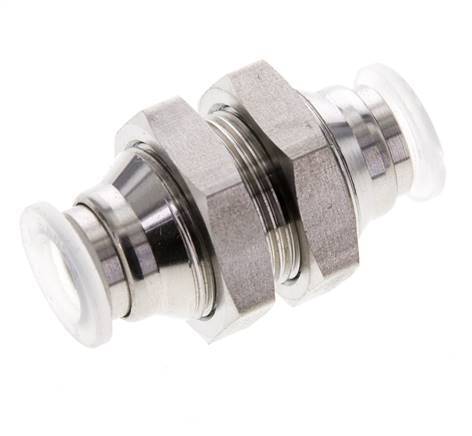 Racor de 8mm Acero inoxidable/PA EPDM/PTFE Pasamuros